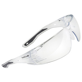 Bolle RUSHMN10U Rush 2.0 Safety Glasses - Clear/Black Temples - CSP Platinum Anti-Fog Lens