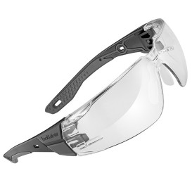 Bolle RUSPMN10U Rush + 2.0 Safety Glasses - Black Temples - Clear CSP Platinum Anti-Fog Lens