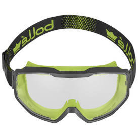 Bolle SPECN10W Spectrum Safety Goggles - Sealed Black/Lime Frame - Clear CSP Platinum Anti-Fog Lens