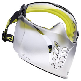 Bolle UNIVGN12W Universal Safety Goggle with Face Guard - Vented Black/Yellow Frame with Foam- Clear CSP Platinum Anti-Fog Lens