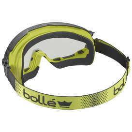 Bolle UNIVGN14W Universal Safety Goggle - Black/Yellow Vented with Foam Frame - Clear CSP Platinum Anti-Fog Lens