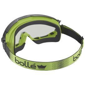 Bolle UNIVGN15W Universal Safety Goggle - Black/Lime Vented with Foam Frame - Clear CSP Platinum Anti-Fog Lens