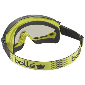 Bolle UNIVGN30W Universal Safety Goggle - Black/Lime Vented with Foam Frame - Brown CSP Platinum Anti-Fog Lens