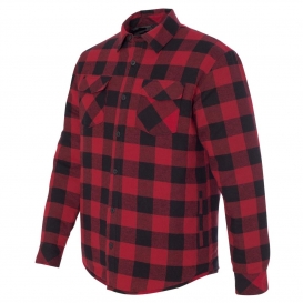 Burnside 8610 Quilted Flannel Jacket - Red/Black Buffalo