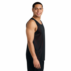 Sport-Tek ST5000 PosiCharge Reversible Mesh Tank - Black/Deep Red