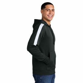 Sport-Tek ST255 Sport-Wick Fleece United Pullover Hoodie - Black/White
