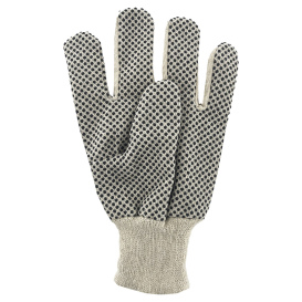 C2V 4002G Standard Weight Cotton Canvas Gloves w/ PVC Dots
