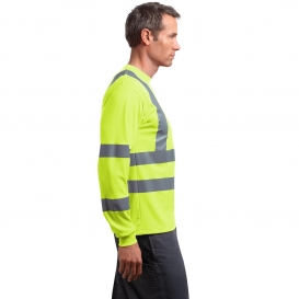 CornerStone CS409 Type R Class 3 Long Sleeve Safety T-Shirt - Yellow/Lime