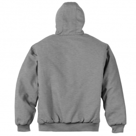 CornerStone CS620 Heavyweight Full-Zip Hooded Sweatshirt with Thermal Lining - Athletic Heather