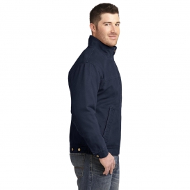 CornerStone CSJ40 Washed Duck Cloth Flannel-Lined Work Jacket - Navy
