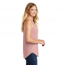 District DT137L Women\'s Perfect Tri Rocker Tank - Blush Frost