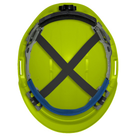 Delta Plus WEL21110HL Americana Vented Safety Helmet - Ratchet Suspension - Hi Viz Lime