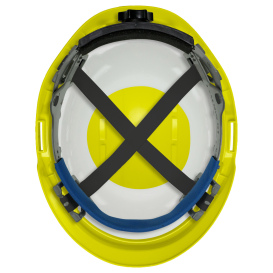 Delta Plus WEL22108HY Americana Vented Safety Helmet - Ratchet Suspension - Hi Viz Yellow