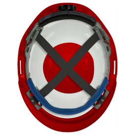 Delta Plus WEL22204RD Americana Safety Helmet - Ratchet Suspension - Red