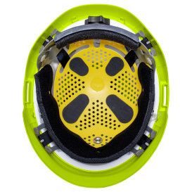 Delta Plus WELAMC2MIPSWHL Americana Vented Safety Helmet - Ratchet Suspension w/ MIPS - Hi Viz Lime