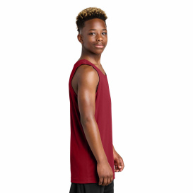 Sport-Tek YST551 Youth PosiCharge Competitor Rev Tank - Deep Red/Black