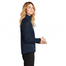 Eddie Bauer EB235 Ladies 1/2 Zip Performance Fleece Jacket - River Blue