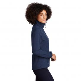 Eddie Bauer EB533 Ladies Shaded Crosshatch Soft Shell Jacket - Blue