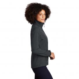Eddie Bauer EB533 Ladies Shaded Crosshatch Soft Shell Jacket - Grey