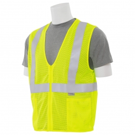 ERB by Delta Plus S15Z Type R Class 2 Mesh Safety Vest with Zipper - Yellow/Lime