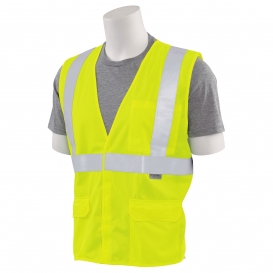 ERB by Delta Plus S365 Type R Class 2 Solid Self Extinguishing Safety Vest - Yellow/Lime