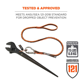 Ergodyne Squids 3101F(x) Tool Lanyard Stainless Steel Carabiner - 15lbs
