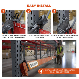 Ergodyne Squids 3169 Warehouse Racking Stabilizer Strap - Black