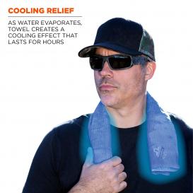 Ergodyne Chill-Its 6602 Evaporative Cooling Towel - Blue