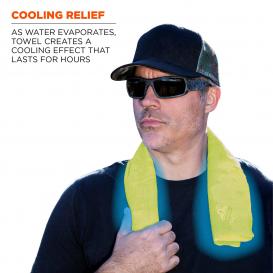 Ergodyne Chill-Its 6602 Evaporative Cooling Towel - Hi-Vis Lime