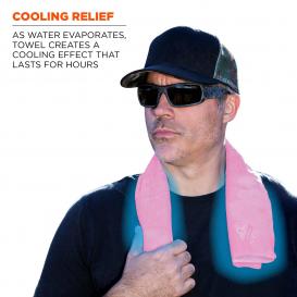 Ergodyne Chill-Its 6602 Evaporative Cooling Towel - Pink