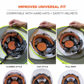 Ergodyne Chill-Its 6661 Universal Hard Hat Brim with Neck Shade - Lime