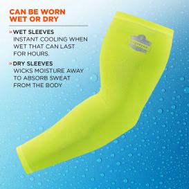 Ergodyne Chill-Its 6690 Performance Knit Cooling Arm Sleeves - Lime