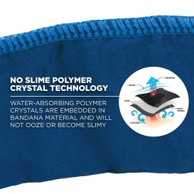 Ergodyne 6702 Chill-Its Cooling Bandana with Polymer Embedded Batting Material - Blue