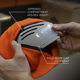 Ergodyne N-Ferno 6803ZI Zippered Rib Knit Winter Hat w/ Bump Cap