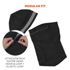 Ergodyne N-Ferno 6831 Reflective Balaclava Fleece Face Mask - Black