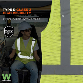 Ergodyne GloWear 8210HLW-S Type R Class 2 Women\'s Safety Vest - Lime