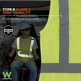 Ergodyne GloWear 8215BAW-S Type R Class 2 Women\'s Breakaway Vest - Lime