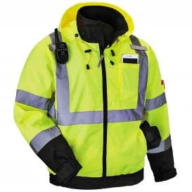 Ergodyne GloWear 8379 Type R Class 3 Fleece Lined Bomber Jacket - Yellow/Lime