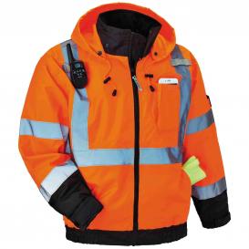 Ergodyne GloWear 8379 Type R Class 3 Fleece Lined Bomber Jacket - Orange