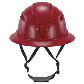 Ergodyne Skullerz 8964 Type II Class C Full Brim Safety Helmet with Mips - Ratchet Suspension - Red