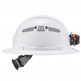 Ergodyne Skullerz 8973LED Full Brim Vented Hard Hat with LED Light - Ratchet Suspension