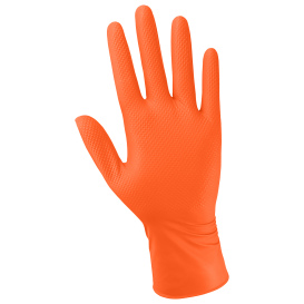 Global Glove 904PF Panther-Guard Powder-Free Nitrile Disposable Gloves - 6 Mil - Orange