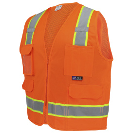 Global Glove GLO-0042 FrogWear Type R Class 2 Polyester Surveyor Safety Vest - Orange