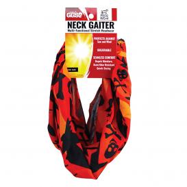 Global Glove NG-20 FrogWear Multi-Function Neck Gaiter - Orange/Black Shark and Cross Bones
