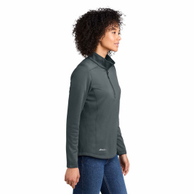 Eddie Bauer EB2370 Ladies Smooth Mid Layer Fleece 1/2-Zip - Iron Gate