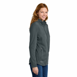 Eddie Bauer EB2470 Ladies Smooth Mid Layer Fleece Full-Zip - Iron Gate
