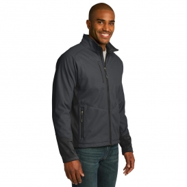 Port Authority J319 Vertical Soft Shell Jacket - Magnet Grey/Black