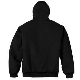 CornerStone J763H Duck Cloth Hooded Work Jacket - Black