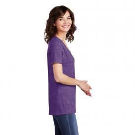 Jerzees 88WV Ladies Snow Heather Jersey V-Neck T-Shirt - Purple