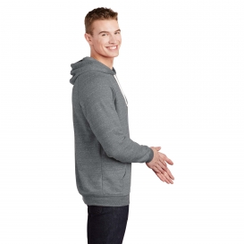 Jerzees 90M Snow Heather French Terry Raglan Hoodie - Charcoal